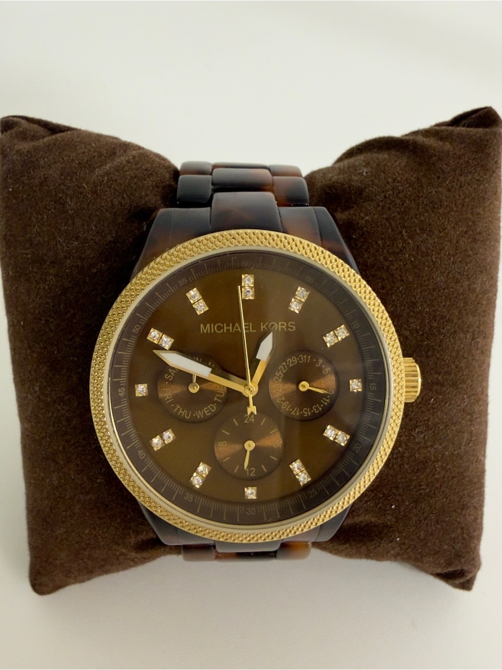 Michael Kors Tortoise Shell and Gold Watch